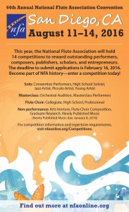 11-14 août 2016 - 44th Annual National Flute Association Convention